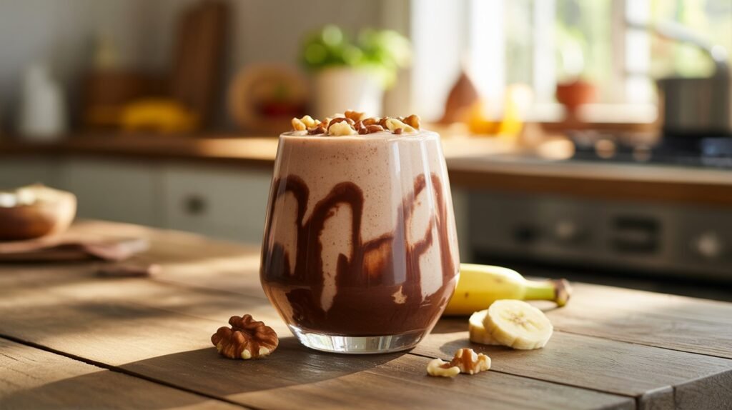 Chocolate Banana Nut Breakfast Smoothie